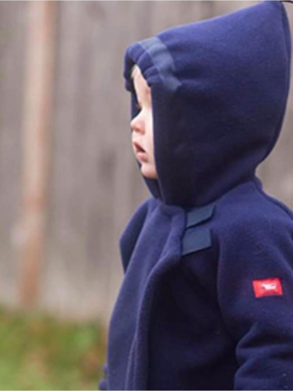 Widgeon Baby Navy Hooded Fleece Jacket